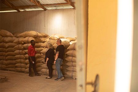 Trace back the cocoa bean - Ghana district warehouse Callebaut