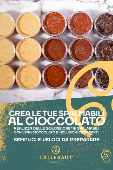 Ricettario crea le tue spalmabili al cioccolato con inclusioni croccanti